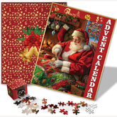 Calendrier de l'Avent Puzzle Jigsaw de Noël avec le Père Noël 1000 Pièces